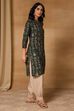 Green Viscose Blend Straight Printed Kurta image number 5