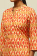Blue Cotton Printed Straight Kurta image number 1