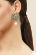 Green Alloy Earrings image number 1