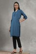 Purple Viscose Blend Solid Straight Kurta image number 2