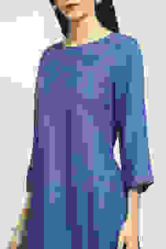 Blue Printed Straight Kurta image number 1