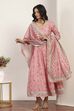 Pink Viscose Polyester A-line & Kalidar Kurtas image number 4