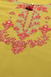 Lime Green Cotton Blend Straight Kurta image number 1