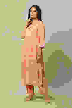 Coral LIVA Straight Printed Kurta Palazzo Suit Set image number 3