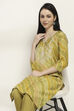 Olive Viscose Blend Straight Set image number 7
