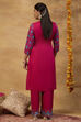 Fuschia Viscose Rayon Straight Printed  image number 5