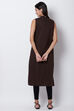 Brown Cotton And Flex Straight Jacket image number 6