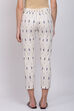 Off White Poly Lycra Slim Pants image number 4