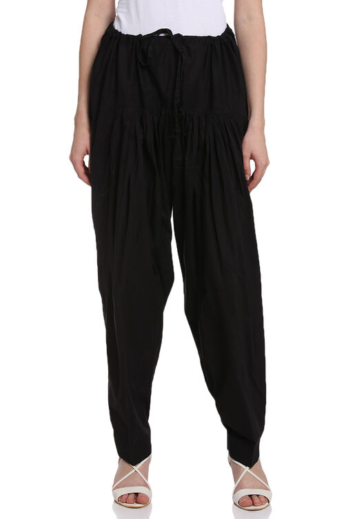 Off White Cotton Fusion Pants image number 0