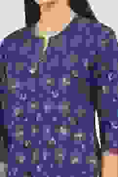 Blue Rayon Viscose Rayon Kurta Pants Set image number 1