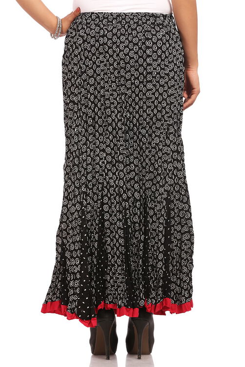 Black Cotton Skirt image number 1