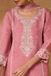 Pink Polyester A-Line Printed Suit Set image number 1