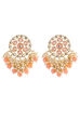 Peach Metal Brass Earrings image number 2