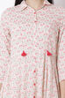 Off White Viscose Kalidar Dress image number 1