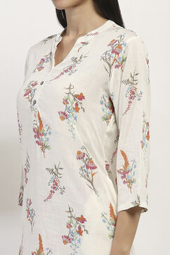 White Viscose Rayon Straight SET image number 1