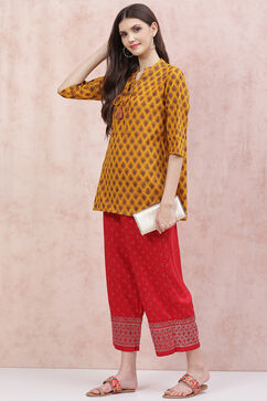 Red LIVA Palazzo Pants image number 5