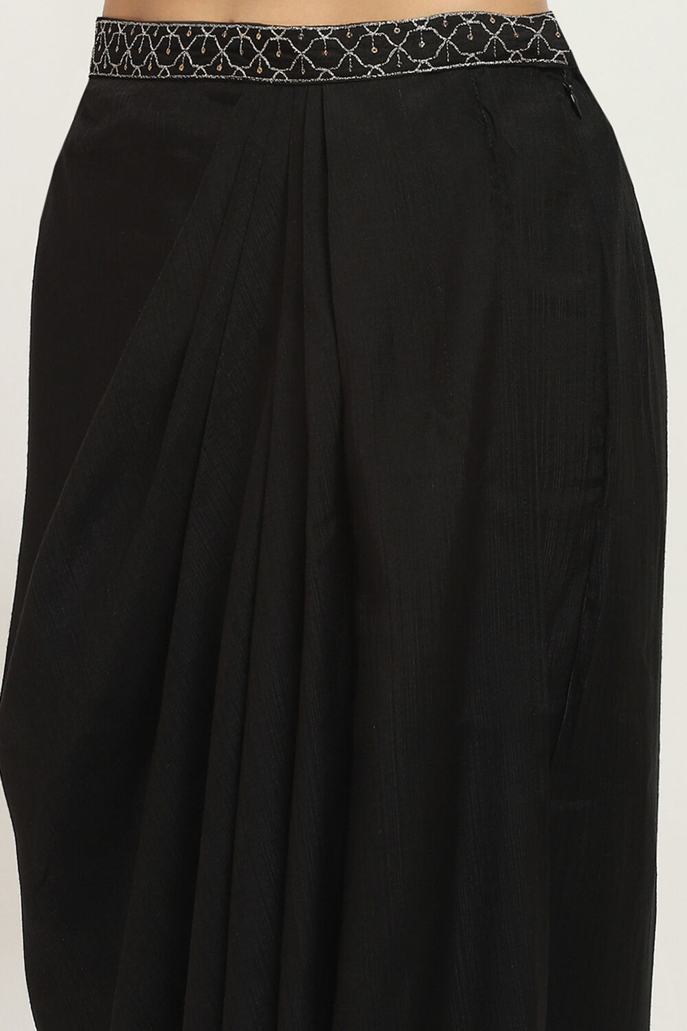 Black Viscose Blend Skirt Set image number 2