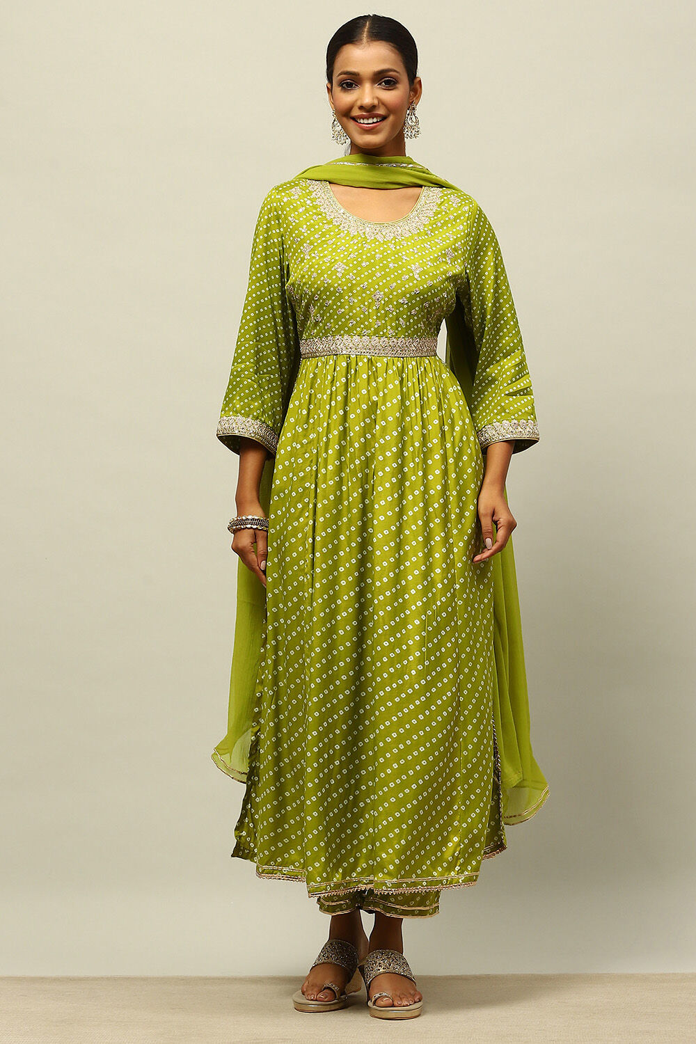 Blue Viscose Shantoon Kalidar Suit Set image number 0