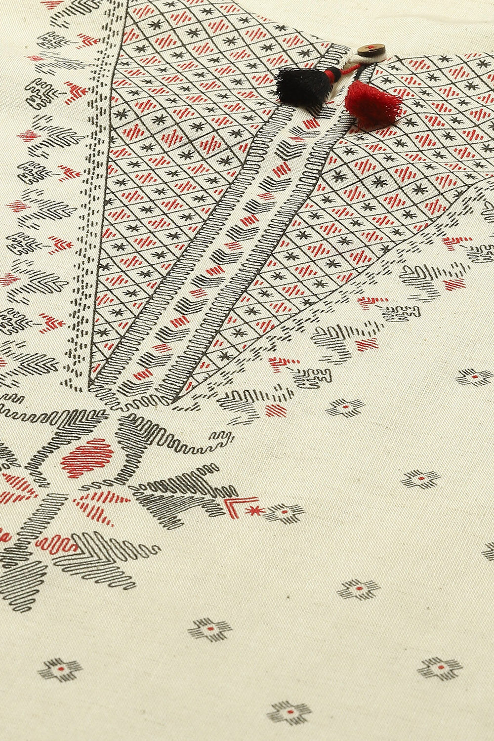 Off-white Printed Straight Kurta image number 1