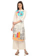 White Straight Cotton Kurta image number 0