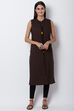Brown Cotton And Flex Straight Jacket image number 5
