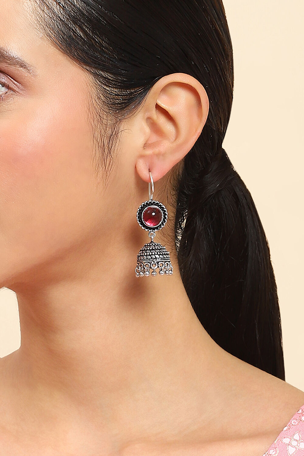 Maroon Alloy Studs image number 1