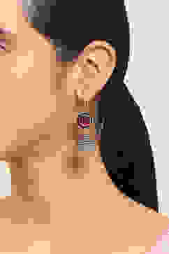 Maroon Alloy Studs image number 1