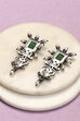Green Brass Earrings image number 2