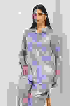 Purple Cotton Blend Cotton Flex Kurta Pants Set image number 7