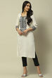 Ecru Rayon Staight Kurta image number 0