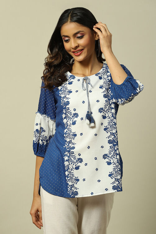 Navy Blue LIVA Indie Top image number 5