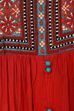 Red Kalidar Viscose Kurta image number 5