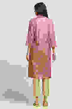 Pink Viscose Blend Printed Straight Kurta image number 3