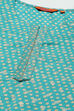 Aqua Blue Viscose Straight Printed Kurta image number 1