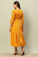 Black Viscose Shantoon Printed Tiered Dress image number 3