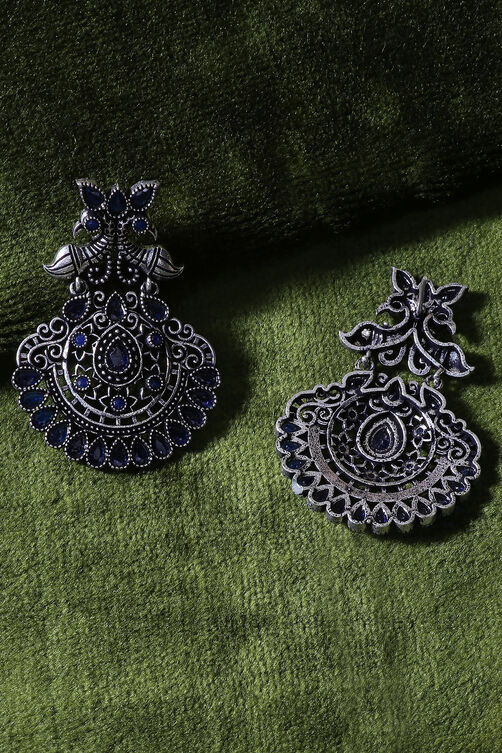 Blue Metal Brass Earring image number 2