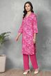 Pink Rayon Straight Kurtas image number 2