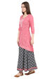 Pink Straight Cotton Indie Top image number 3