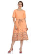 Peach A Line Cotton Dress image number 0