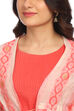 Coral Kalidar Poly Cotton Kurta image number 1