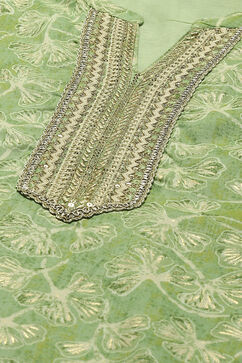 Green Poly Chiffon Printed Kurta & Pants Suit Set image number 1