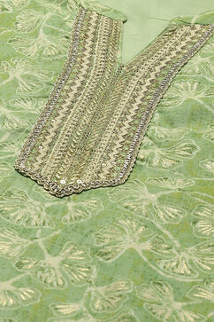 Green Poly Chiffon Straight Suit Set image number 1