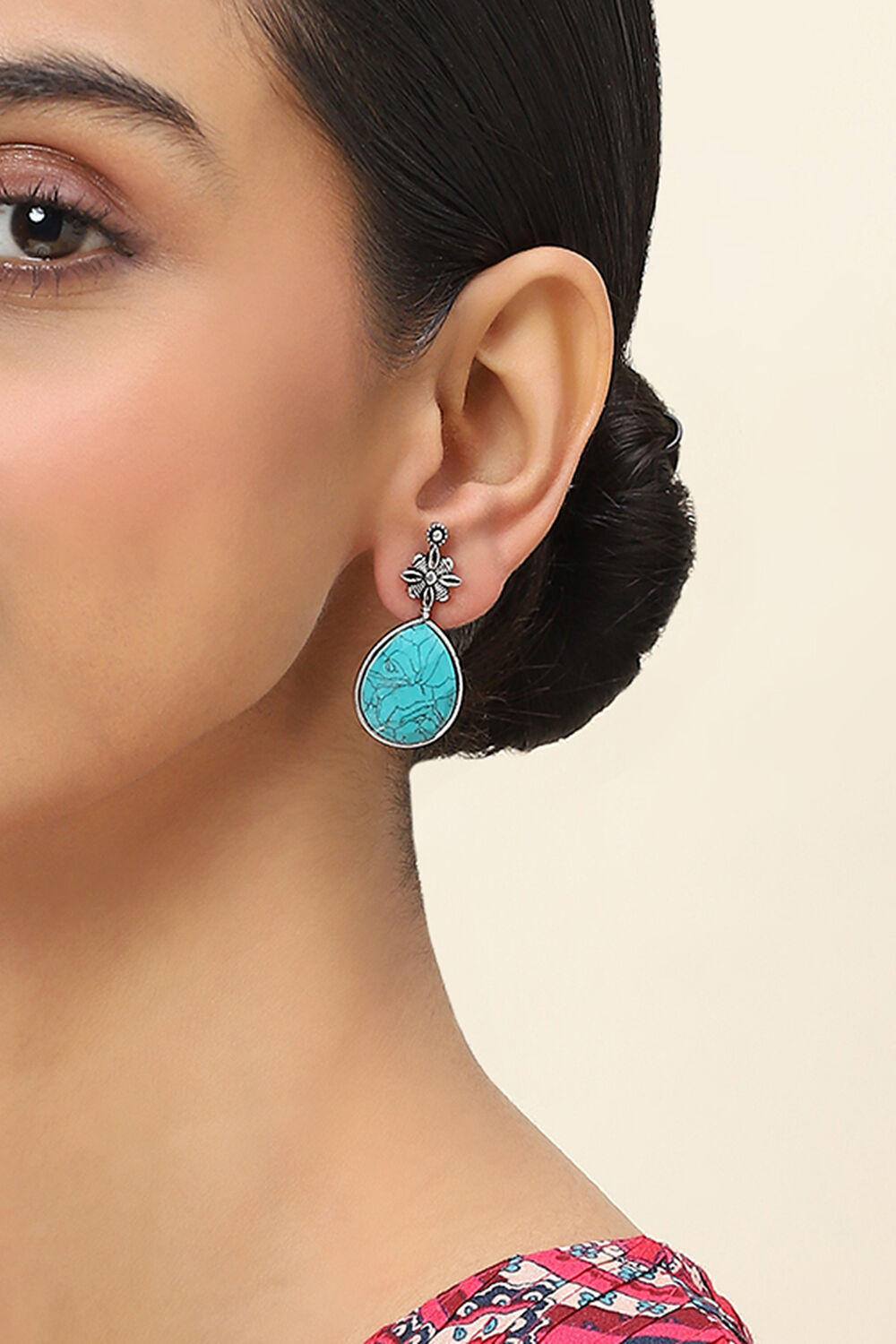 Turquoise Alloy Drop & Danglers image number 1