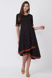 Black Viscose Rayon Kalidar Dress image number 3