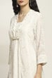 White Polyester Flared Kurta image number 1