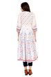 White Kalidar Cotton Kurta image number 5