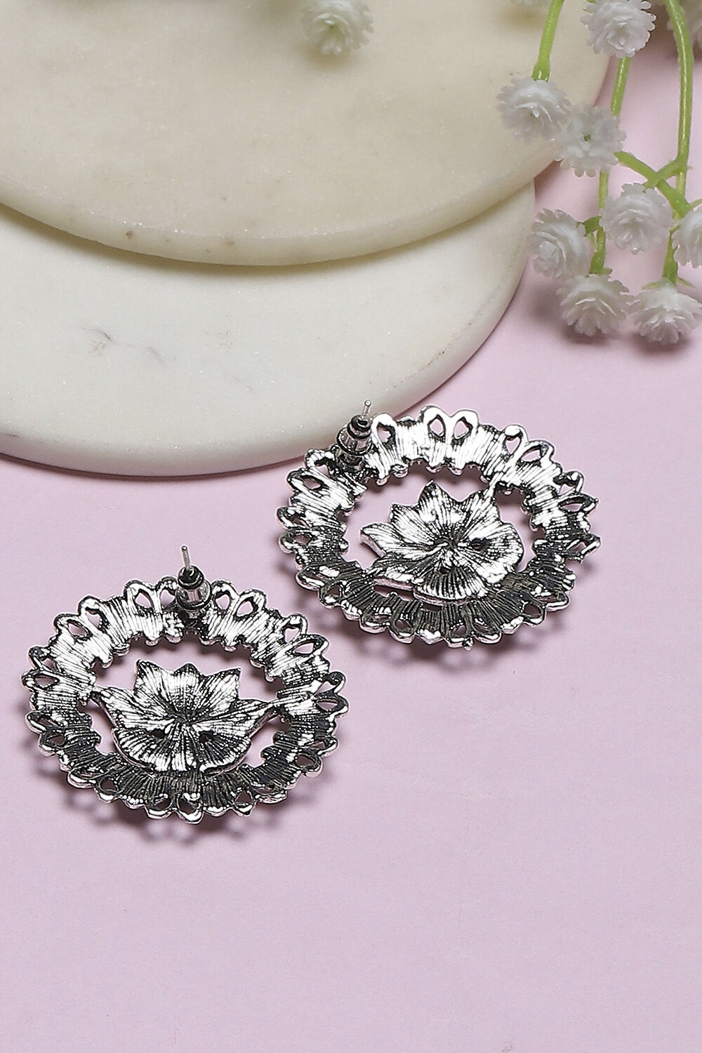 Pink Oxidize Alloy Studs image number 2
