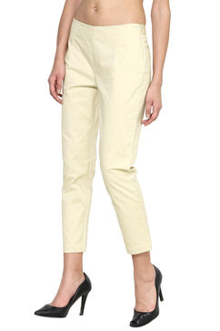 Beige Cotton Pants image number 2