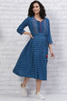 Indigo LIVA Straight Kurta image number 3