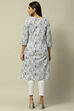 Indigo Blue Cambric Staight Kurta image number 3